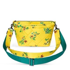 Lug Flare 2 RFID Yellow Floral Quilted Crossbody Bag